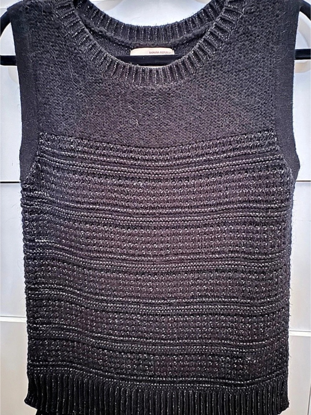 Banana Republic Heritage Collection Black Knit Sweater Vest